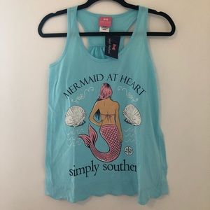 Simply Southern Mermaid at Heart Tank - NWT